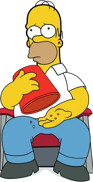 Homer Simpson Snacking Fail