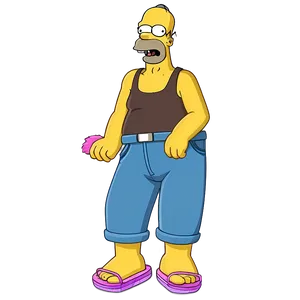 Homer Simpson Summer Fun PNG 7