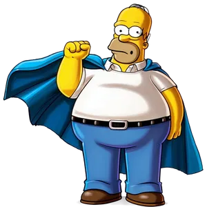 Homer Simpson Superhero Costume PNG Qou