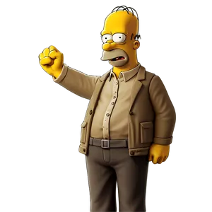 Homer Simpson Victory Pose PNG 05212024 PNG
