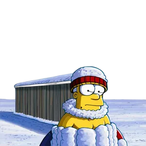 Homer Simpson Winter Cold Png 39 PNG image