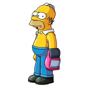 Homer Simpson Yellow Cartoon PNG 05212024