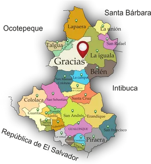 Honduras Lempira Department Map PNG image