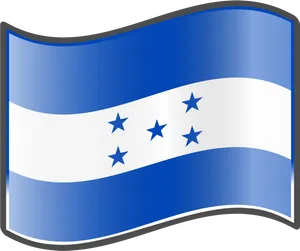 Honduras National Flag Waving PNG image