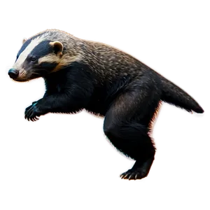 Honey Badger Dynamic Pose PNG 06252024