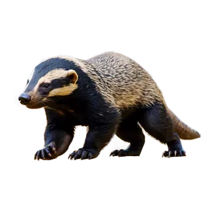 Honey Badger Dynamic Pose PNG Xam90