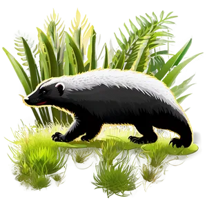 Honey Badger Forest Background PNG 06252024
