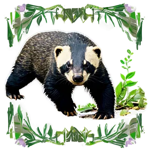 Honey Badger Forest Background PNG Yqc51 PNG