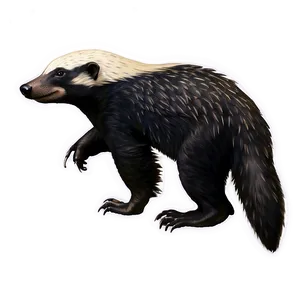 Honey Badger Side Profile PNG 06252024