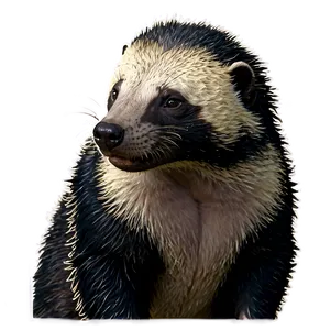 Honey Badger Side Profile PNG Rtr53