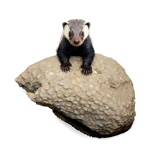 Honey Badger With Cubs PNG Xvr