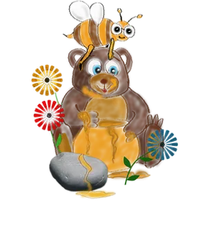 Honey Bearand Bee Fantasy
