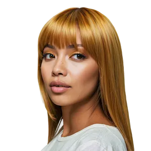 Honey Blonde Bangs PNG Oof8