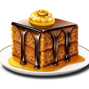 Honey Cake Slice PNG 82