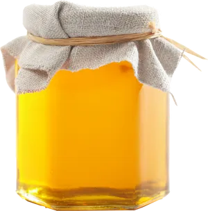 Honey Jar Cloth Covered PNG image