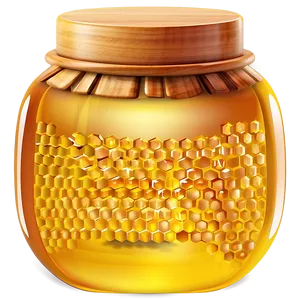 Honey Jar Illustration PNG Dty15 PNG