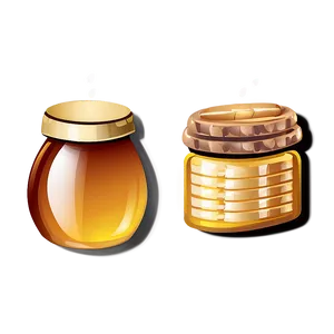 Honey Jar Vector PNG 15