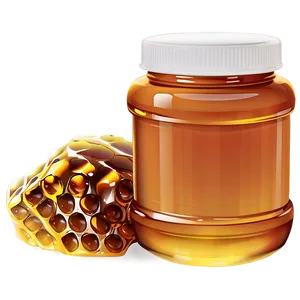 Honey Jar With Cap PNG Jqi