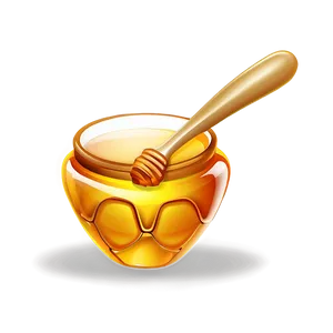 Honey Pot And Spoon PNG 06292024