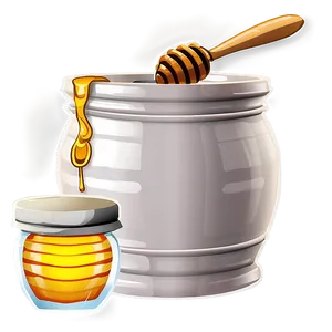 Honey Pot With Bow PNG 1