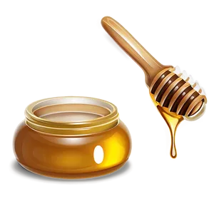 Honey Pot With Brush PNG 06292024