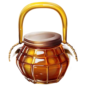 Honey Pot With Handle PNG 06292024