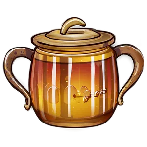 Honey Pot With Handle PNG 06292024