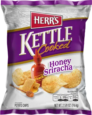 Honey Sriracha Kettle Chips Package PNG