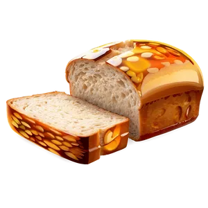 Honey Wheat Bread Slice PNG 06132024