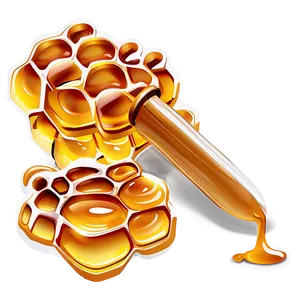 Honeycomb With Honey Png Cad PNG image