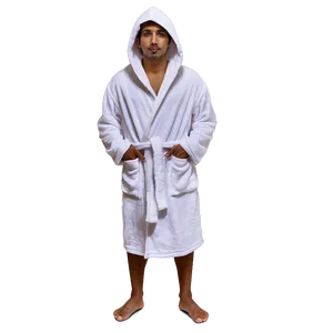 Hooded Terry Cloth Robe Png 06132024 PNG image