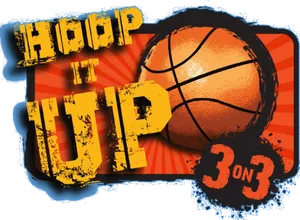 Hoop It Up3on3 Basketball Logo PNG image