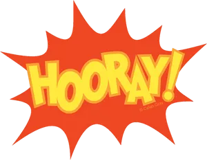 Hooray Exclamation Graphic PNG image