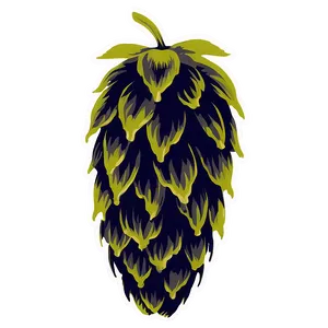 Hops Cone Silhouette PNG 06292024