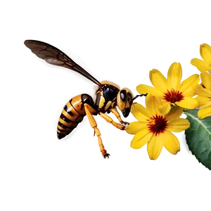 Hornet On Flower Png 10 PNG image