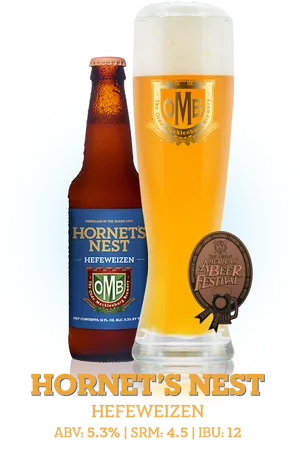 Hornets Nest Hefeweizen Beer PNG image