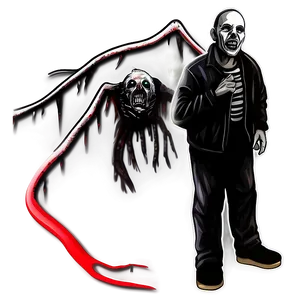 Horror Scene Drawing PNG Xff39