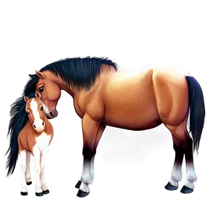 Horse And Foal Tenderness PNG 80 PNG