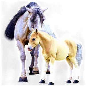 Horse And Foal Tenderness PNG Mti PNG