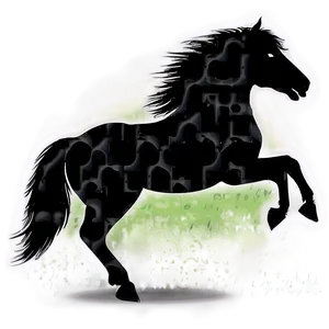 Horse Cartoon Silhouette PNG 06212024