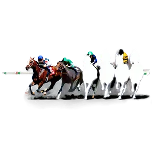 Horse Racing Action Fade PNG
