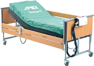 Hospital Bedwith Pressure Mattress System PNG image