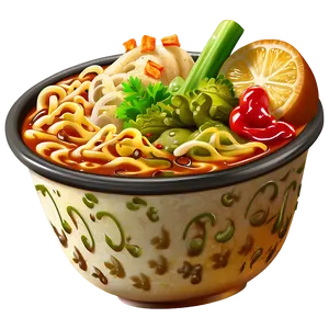 Hot And Spicy Ramen Bowl PNG 06212024 PNG