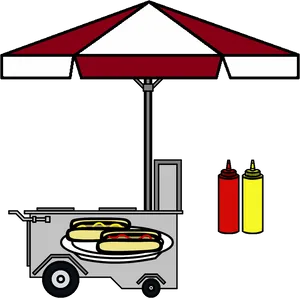 Hot Dog Standwith Condiments