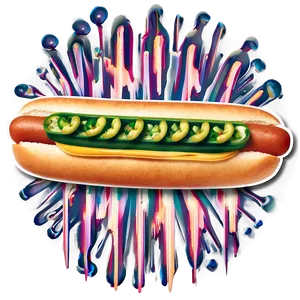 Hot Dog With Jalapenos PNG Veg5