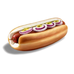 Hot Dog With Onions PNG 05232024
