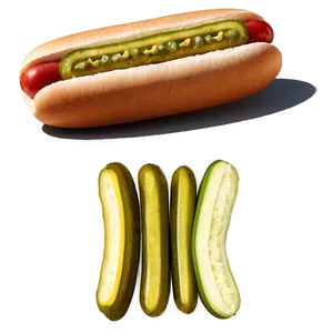 Hot Dog With Pickles Png 05232024 PNG image