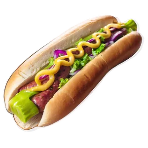 Hot Dog With Sauerkraut PNG 05232024