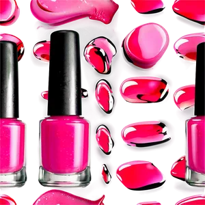 Hot Pink Nail Polish Bottle PNG Srl62