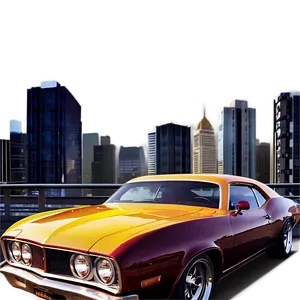 Hot Rod In Cityscape Png Qpk PNG image